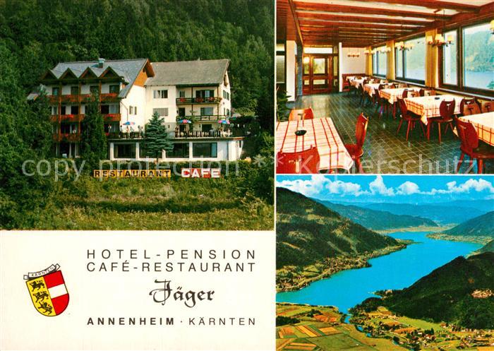 Annenheim Ossiacher See Pension Jaeger Cafe Restaurant Speisesaal Panorama