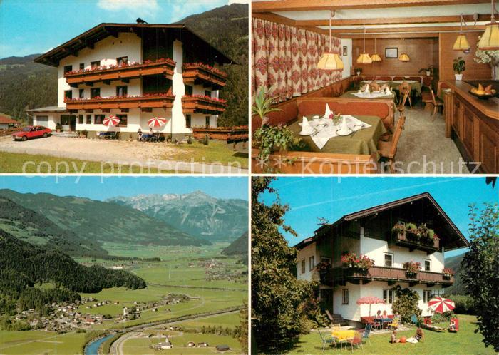 Aschau Zillertal Gaestehaus Hauser Gaststube Terrasse Panorama
