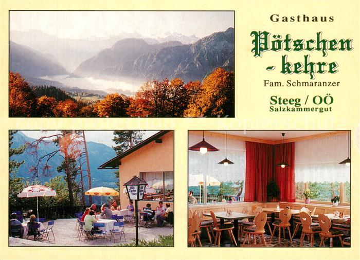 Steeg Tirol Gasthaus Poetschenkehre Terrasse Gaststube