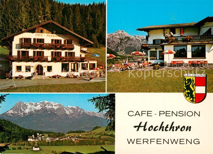 Werfenweng Cafe Pension Hochthron Terrasse Panorama