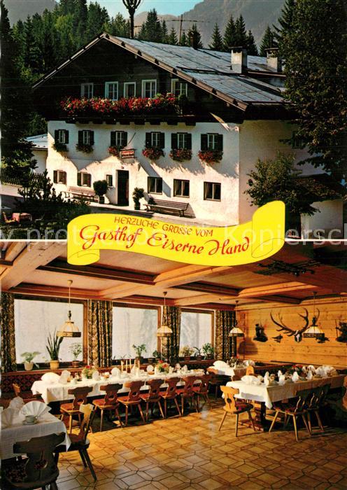 Fieberbrunn Tirol Gasthof Pension Eiserne Hand Gastraum