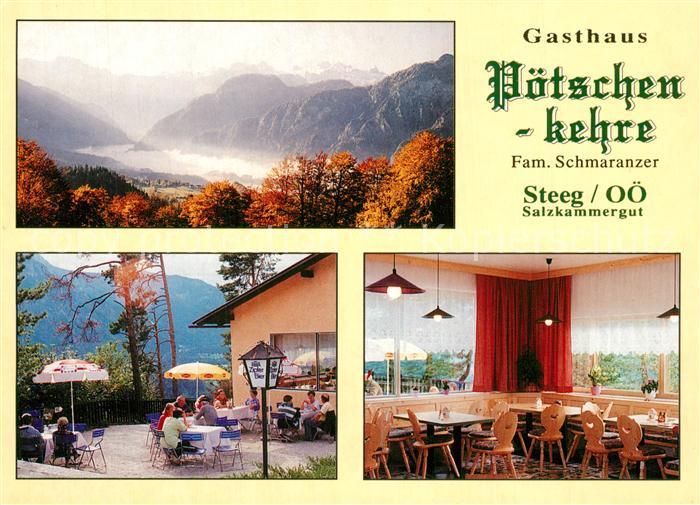 Steeg Tirol Gasthaus Poetschenkehre Terrasse Gaststube
