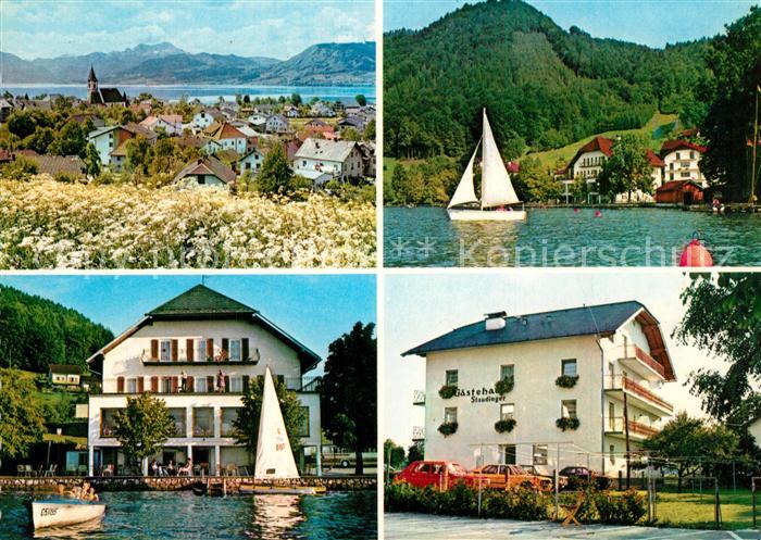 Weyregg Attersee Pension Staudinger Panorama Segeln