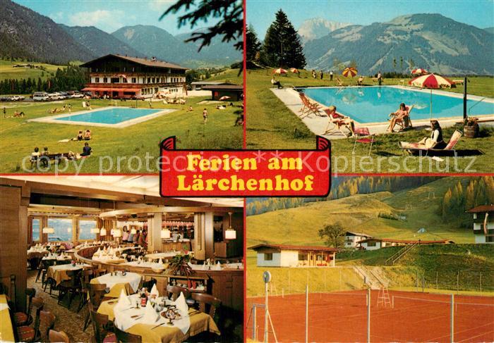 Erpfendorf Gasthof Laerchenhof Schwimmbad Gastraum Bar Tennisplatz