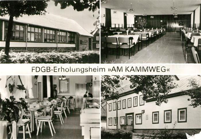 Neustadt Rennsteig FDGB Erholungsheim Am Kammweg Mehrzwecksaal Gaststaette Zum G