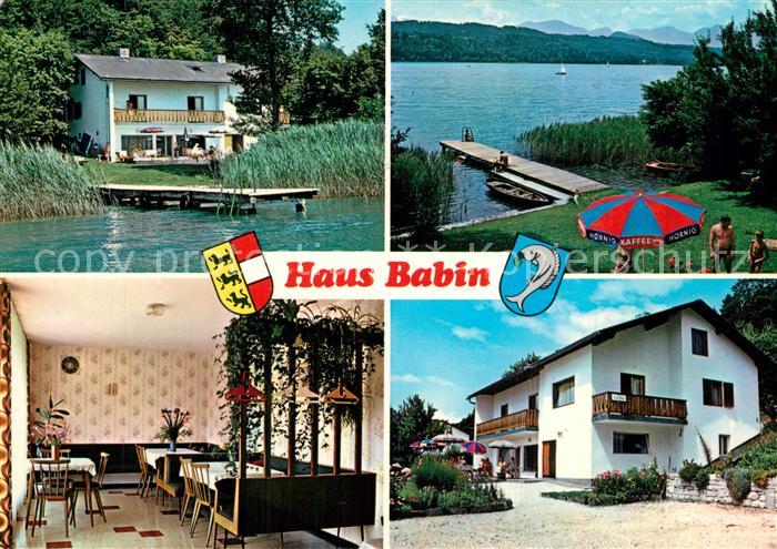 Poertschach Woerthersee Haus Babin Bootssteg Gaststube Terrasse