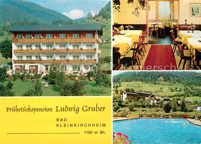 Bad Kleinkirchheim Kaernten Pension Ludwig Gruber Gaststube Freibad