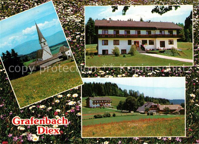 Grafenbach Diex Gasthof Pension Klade Motiv mit Kirche