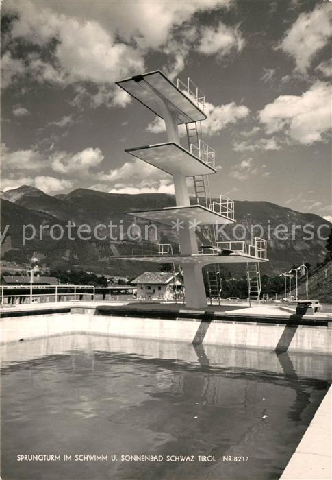 Schwaz Tirol Sprungturm im Schwimm- und Sonnenbad