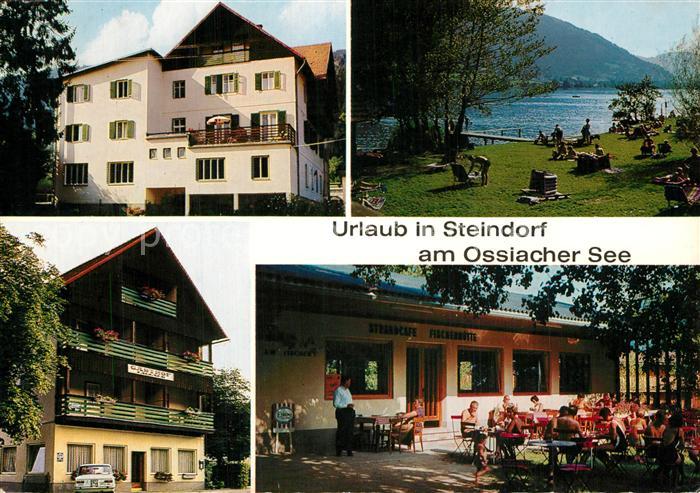Steindorf Ossiacher See Gasthof Pension Laggner Gartenterrasse Liegewiese am See
