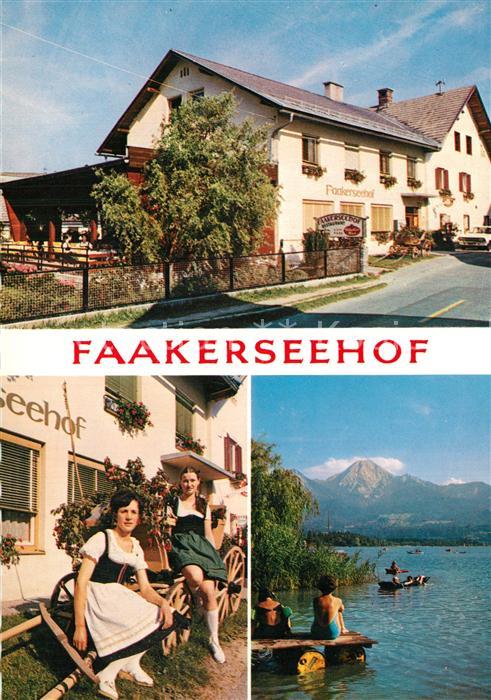 Faak am See Finkenstein Gasthof Pension Faakerseehof Badesteg Alpenblick