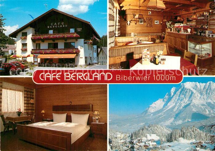 Biberwier Tirol Cafe Pension Bergland Gastraum Doppelzimmer Winterpanorama Alpen