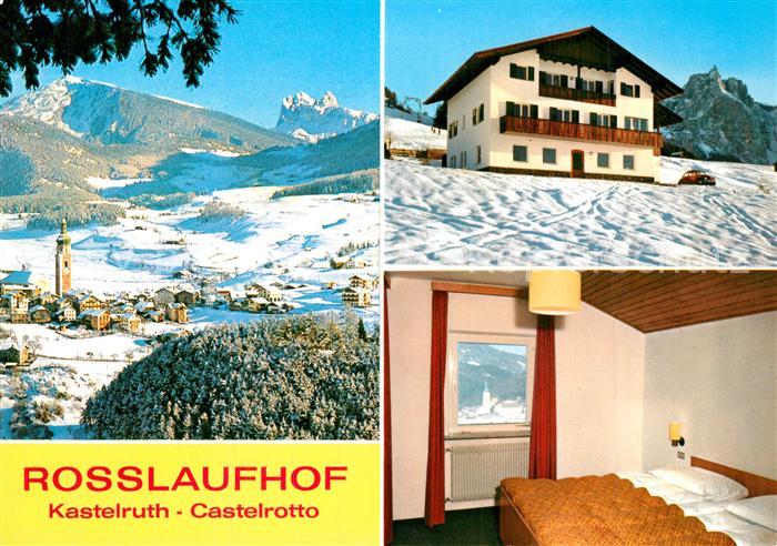 Kastelruth Suedtirol Gaestehaus Pension Rosslaufhof Winterpanorama Alpen