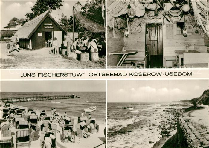 Koserow Ostseebad Usedom Strand Streckelbergmauer FDGB Feriendorf