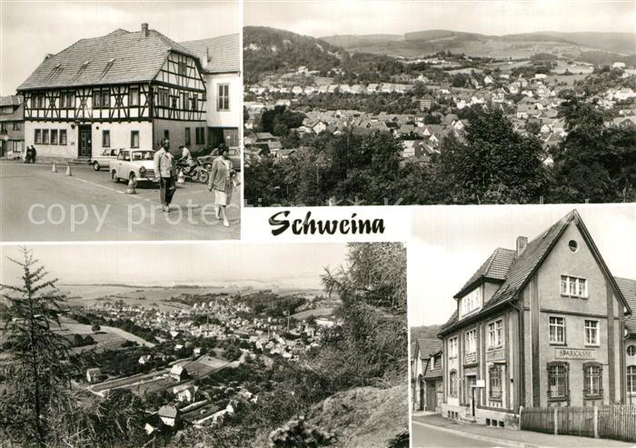 Schweina Bad Liebenstein Fachwerkhaus Sparkasse Panorama