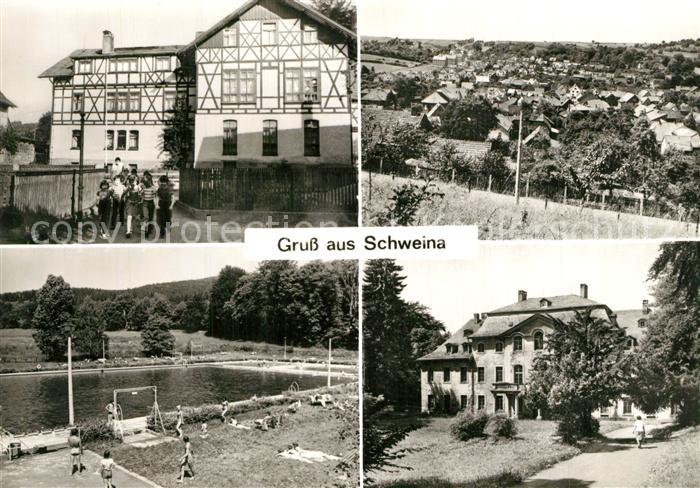 Schweina Bad Liebenstein Kindergarten Schwimmbad Schloss Gluecksbrunn Panorama