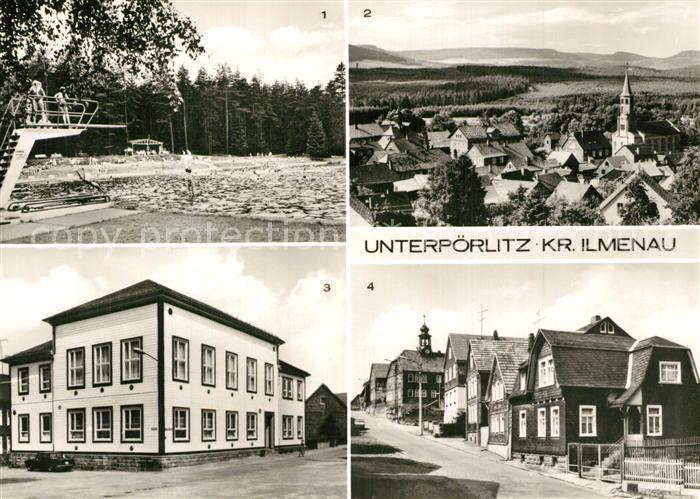 Unterpoerlitz Schwimmbad Teilansicht Konsumgaststaette Zur Sonne Ernst Thaelmann