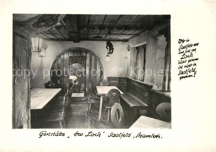 Saalfeld Saale HO Gaststaette Das Loch Handabzug