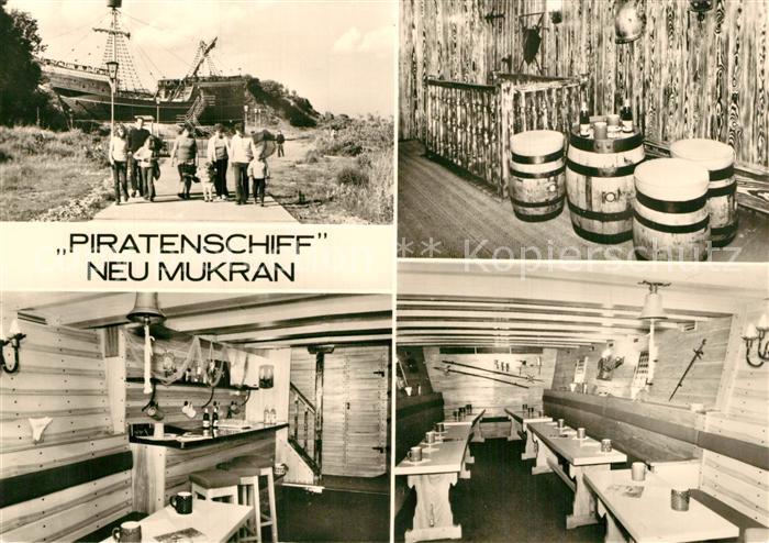 Neu Mukran Piratenschiff Gaststaette an Bord