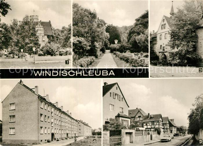 Windischleuba Schloss jetzt Internat Park Neubauten August Bebel Strasse