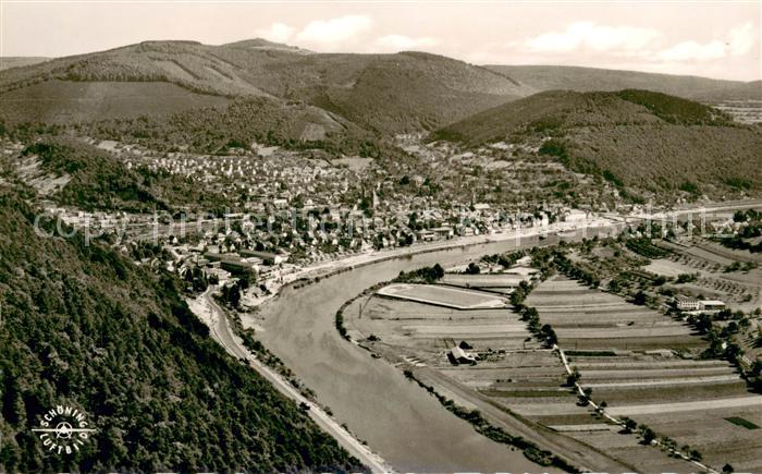 Eberbach Neckar Fliegeraufnahme Neckarpartie