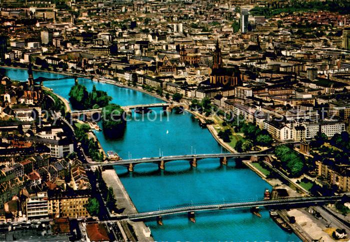 Frankfurt Main Fliegeraufnahme Mainbr?cke