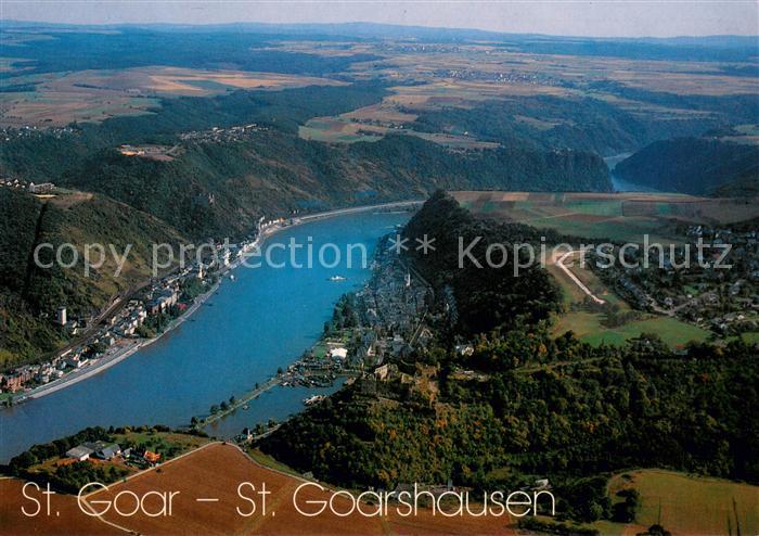 St Goar St. Goarshausen Fliegeraufnahme Rheinpartie
