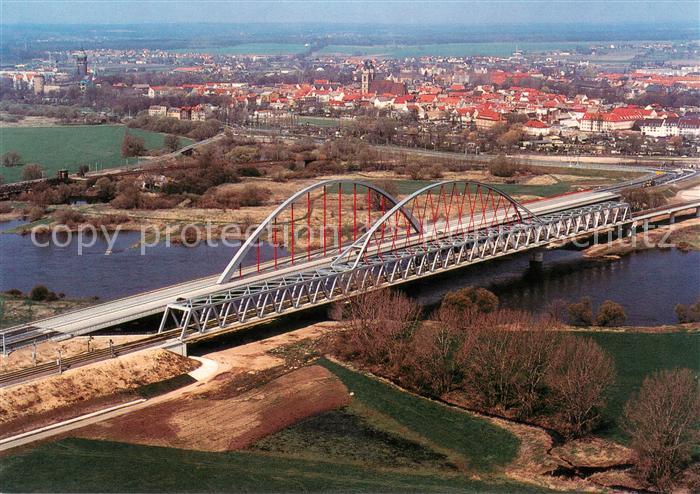 Wittenberg Lutherstadt Fliegeraufnahme Elbe-Br?cke