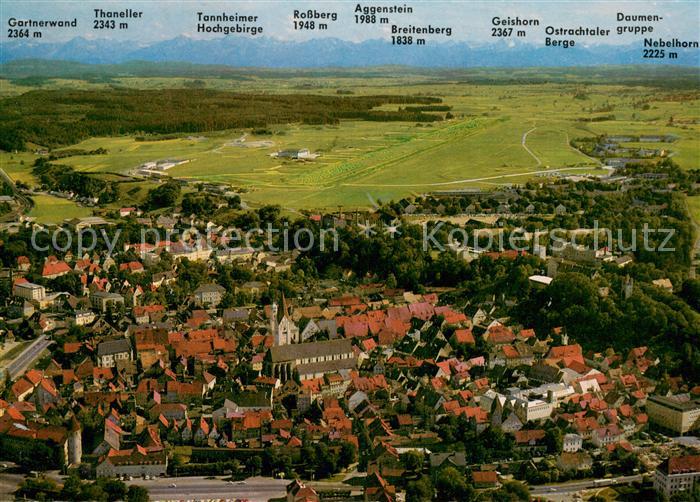 Kaufbeuren Fliegeraufnahme mit Alpen