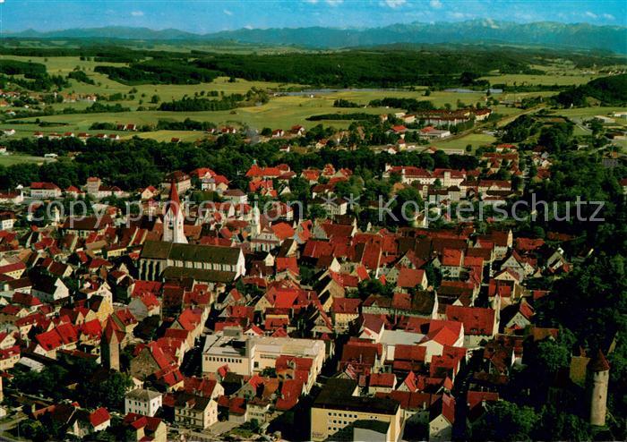 Kaufbeuren Fliegeraufnahme mit Zugspitze