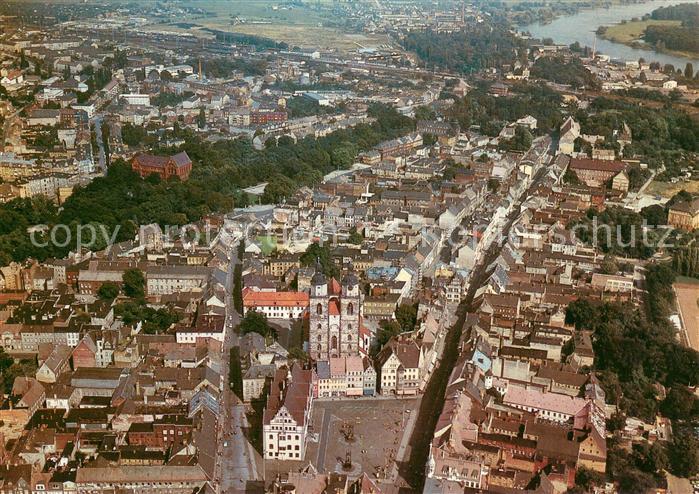 Wittenberg Lutherstadt Fliegeraufnahme mit Kirche