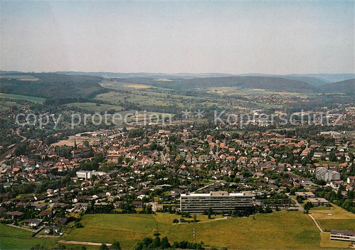 Erbach Odenwald Fliegeraufnahme Stadt der Elfenbeinschnitzer Schloss Krankenhaus