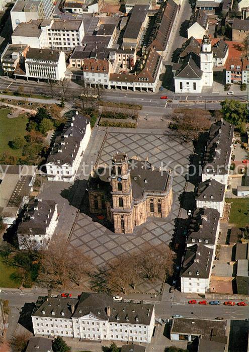 Saarbr?cken Fliegeraufnahme Ludwigsplatz mit Kirche Altstadt