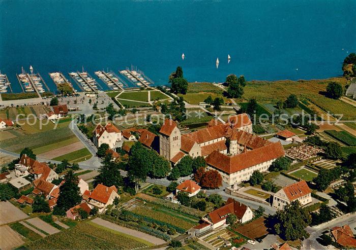Mittelzell Fliegeraufnahme Halbinsel Reichenau Bodensee Benediktinerabtei