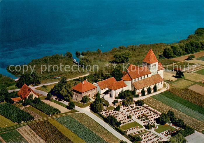 Oberzell Reichenau Fliegeraufnahme St. Georgskirche