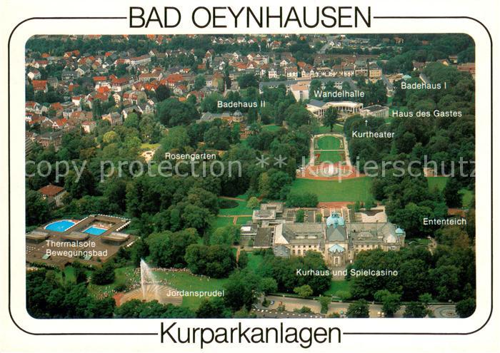 Bad Oeynhausen Fliegeraufnahme Kurparkanlagen