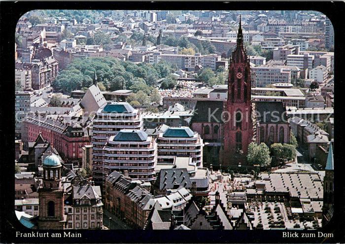 Frankfurt Main Fliegeraufnahme mit Dom