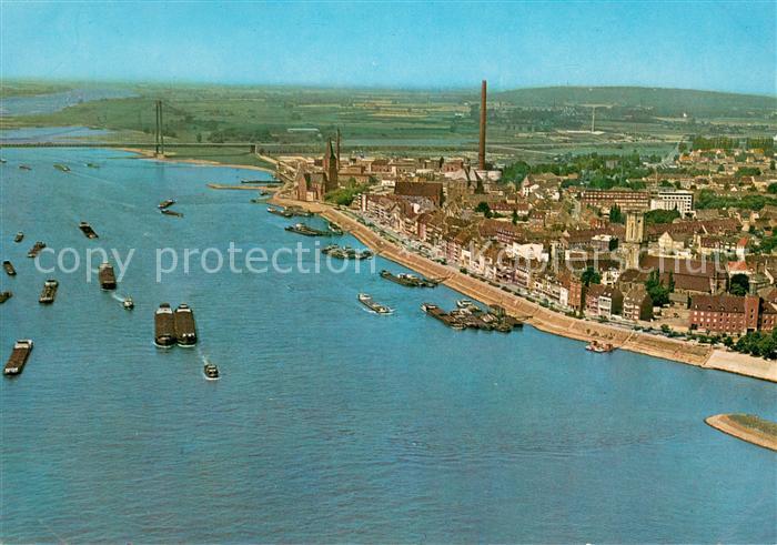 Emmerich Rhein Fliegeraufnahme Rheinpartie