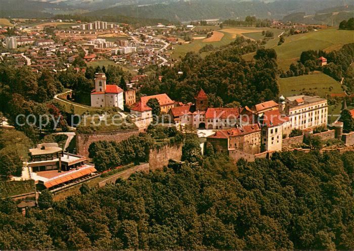 Passau Fliegeraufnahme Veste Oberhaus mit Grubweg