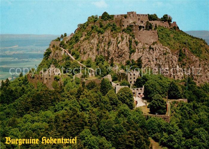 Singen Hohentwiel Fliegeraufnahme Burgruine