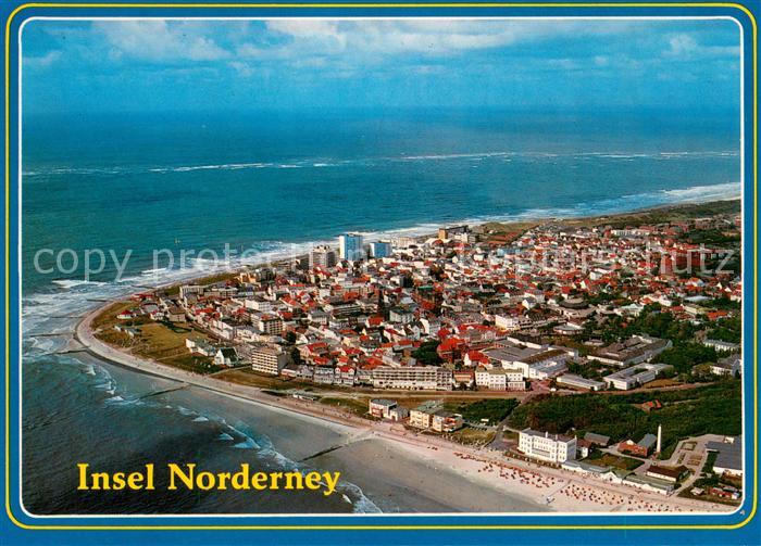 Norderney Nordseebad Fliegeraufnahme mit Strand