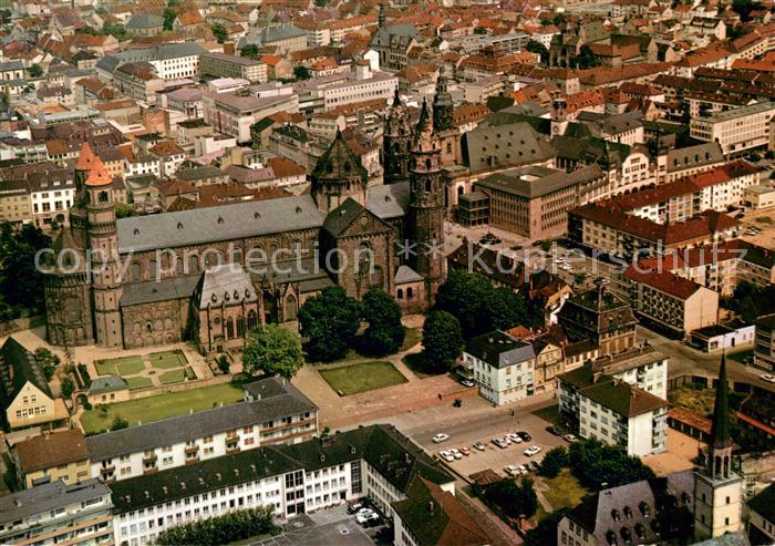 Worms Rhein Fliegeraufnahme