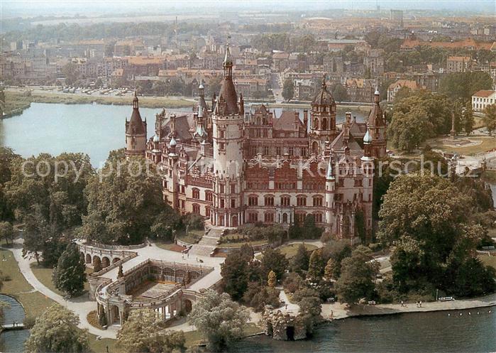 Schwerin Mecklenburg Schloss Fliegeraufnahme