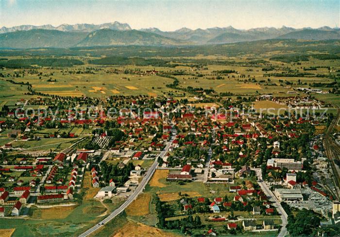 Weilheim Oberbayern Fliegeraufnahme Zugspitze Tiroler-Alpen