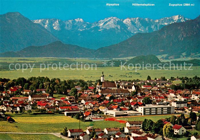 Murnau Staffelsee Fliegeraufnahme Murnauer Moos Wettersteingebirge