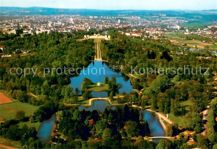 Kassel Karlsaue Fliegeraufnahme Insel Siebenberge Orangerie