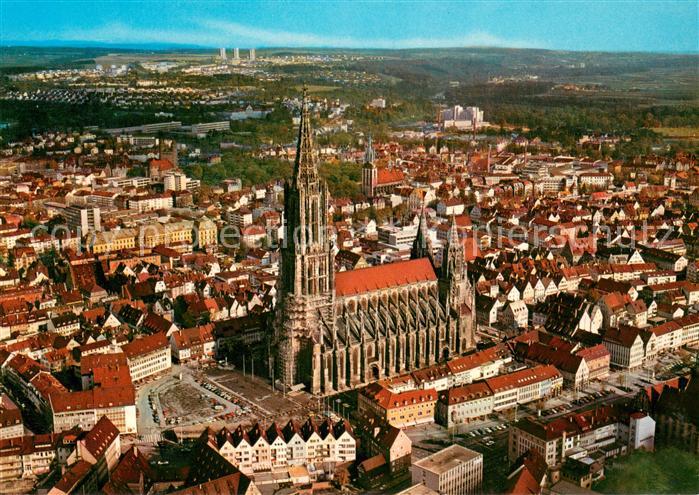Ulm Donau Kirche Fliegeraufnahme