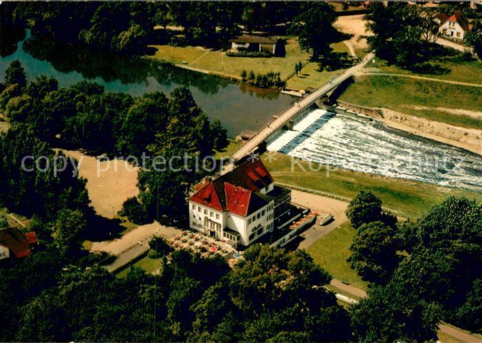 Bad Oeynhausen Werrebr?cke am Sielpark Fliegeraufnahme