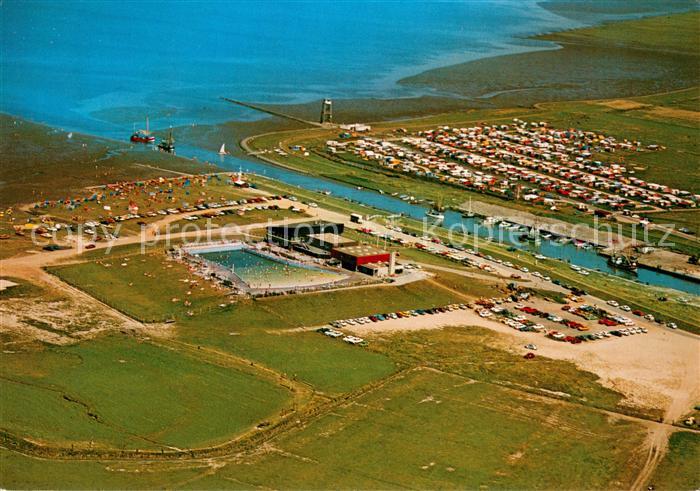 Dorum Dorumer Siel Campingplatz Wellenschwimmbad Fliegeraufnahme