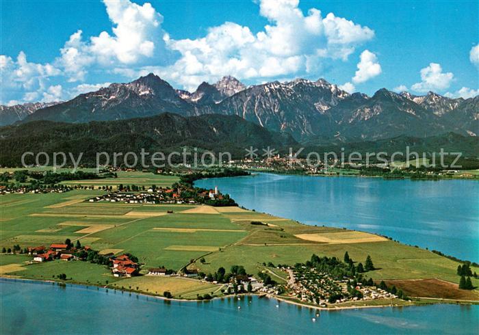 Brunnen Schwangau Forggensee F?ssen Fliegeraufnahme
